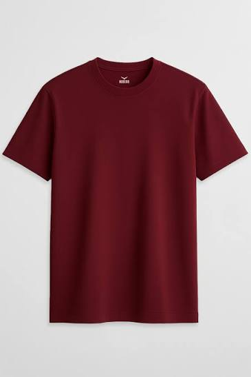 Premium Maroon Cotton Crewneck Tee