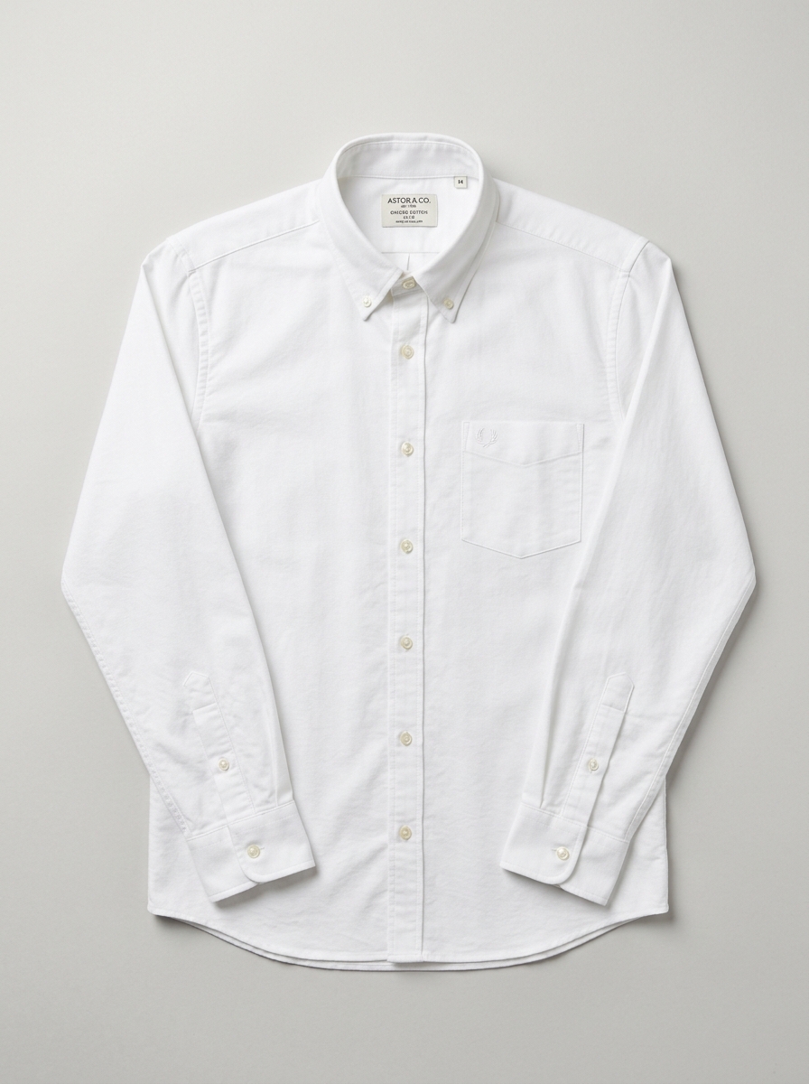 Classic White Oxford Button-Down Shirt
